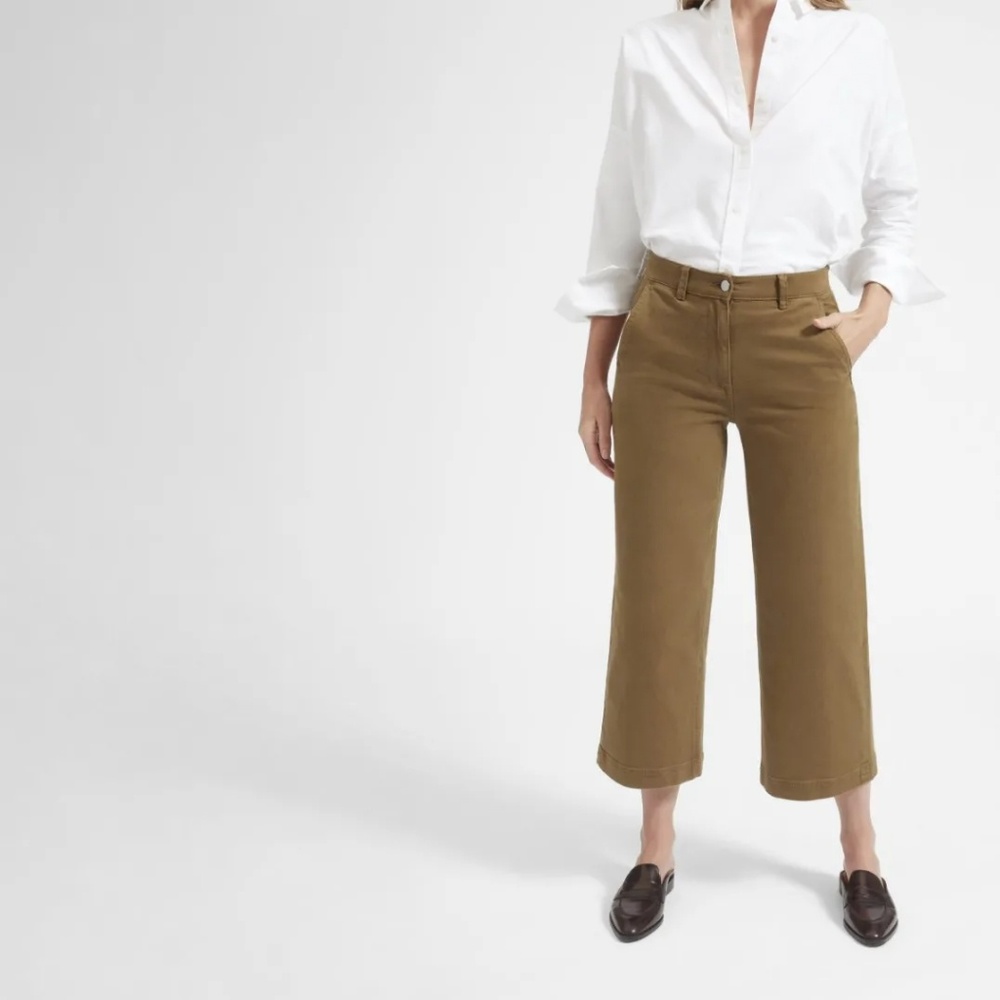 Everlane wide leg cropped pants